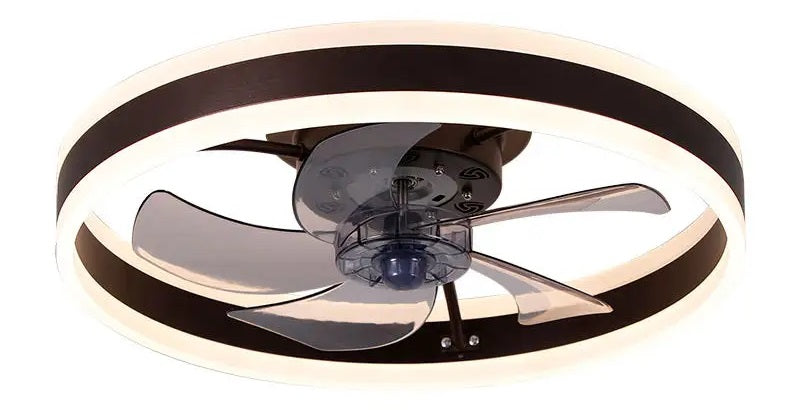 Plafon sufitowy LED z wentylatorem Kawowy nowoczesny 50cm 60W|Pilot