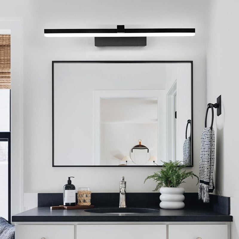 Czarny Kinkiet LED Wodoodporny IP44 8W - Nowoczesne Oświetlenie Łazienkowe nad Lustro