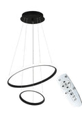 Lampa LED Sufitowa Czarna Ada| 40cm|zmienne światło|pilot|Nowoczesna