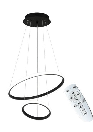 Lampa LED Sufitowa Czarna Ada| 40cm|zmienne światło|pilot|Nowoczesna