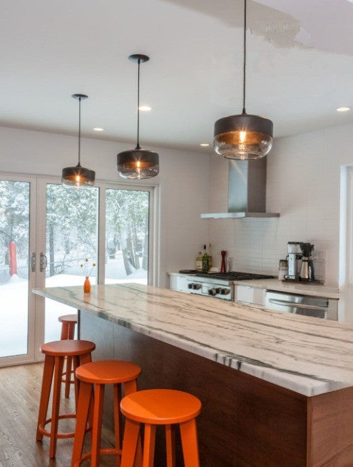 Lampa Sufitowa Industrialna Retro Glassey|E27| Czarna|Klasyczna|25cm