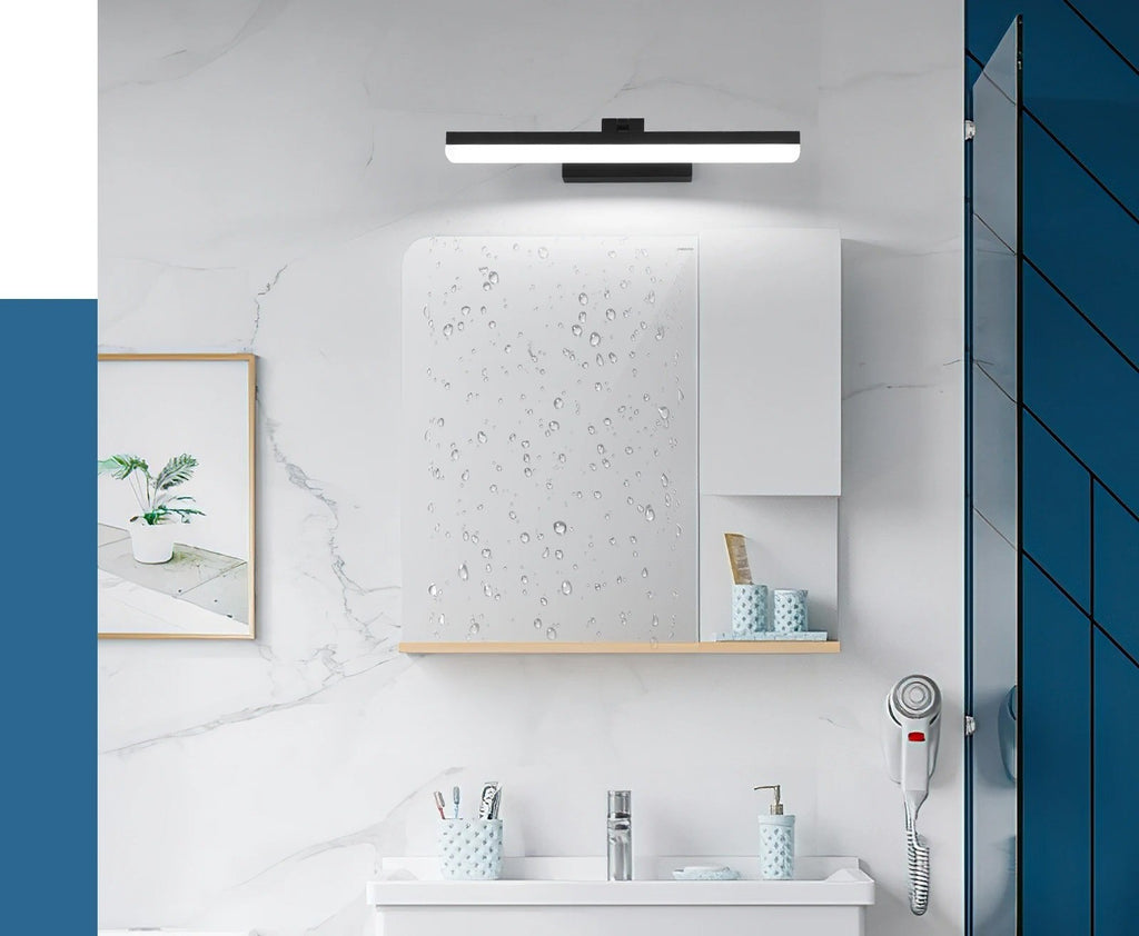 Czarny Kinkiet LED Wodoodporny IP44 8W - Nowoczesne Oświetlenie Łazienkowe nad Lustro