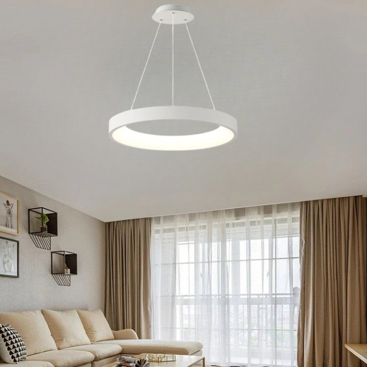 Lampa LED Sufitowa Oli Biała| 50cm|zmienne światło|pilot|32W|Nowoczesna