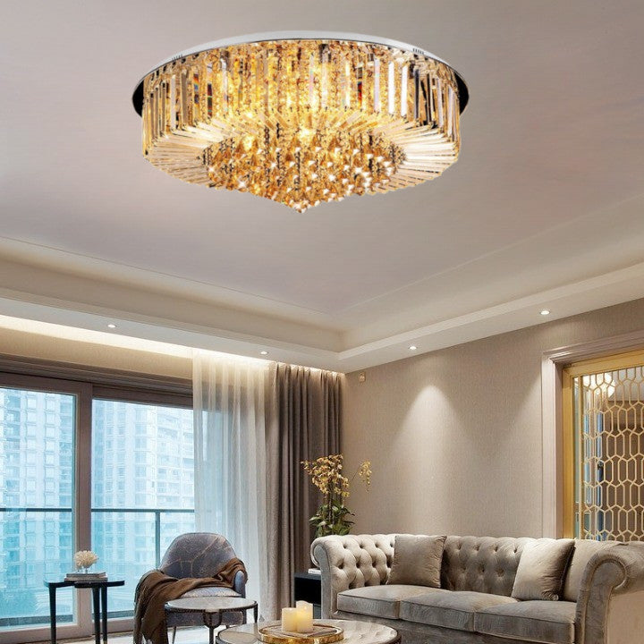 Plafon sufitowy LED Kryształ Laura II żarówka 3 Barwy