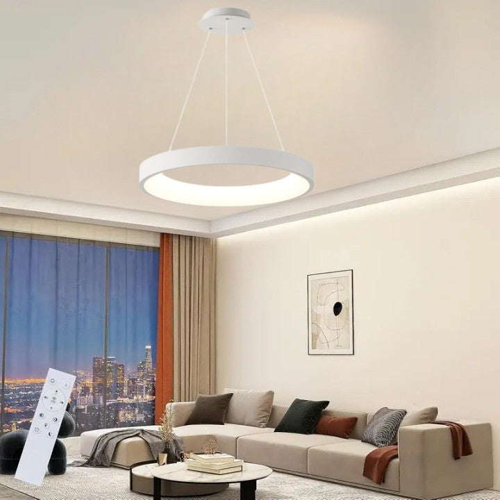 Lampa LED Sufitowa Oli Biała| 50cm|zmienne światło|pilot|32W|Nowoczesna