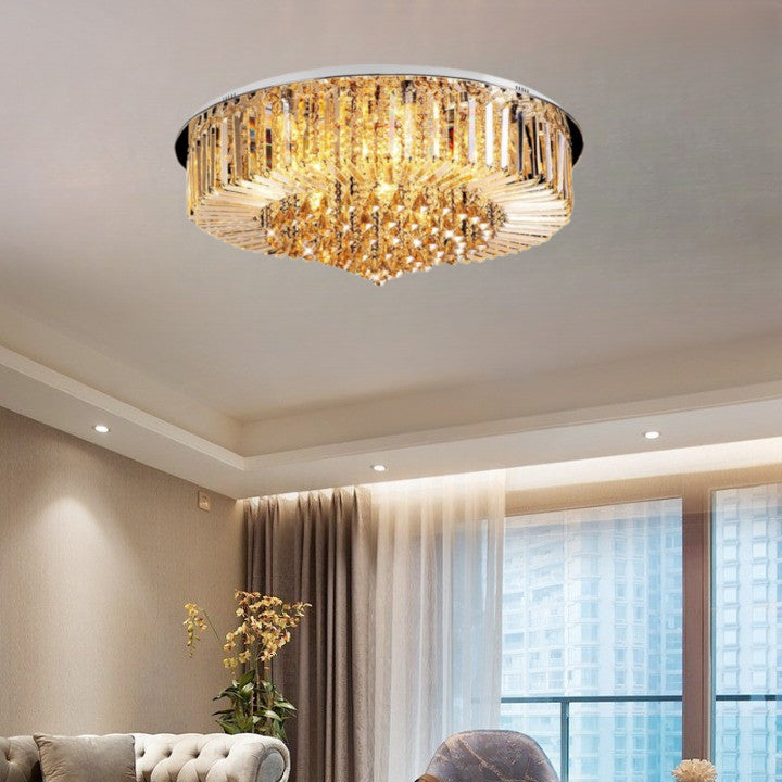 Plafon sufitowy LED Kryształ Laura II żarówka 3 Barwy