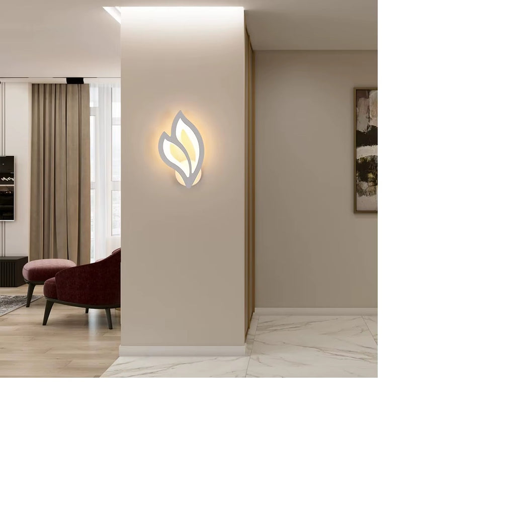 Nowoczesny kinkiet LED kwiat biały Iza elegancka ozdoba nastrojowe światło