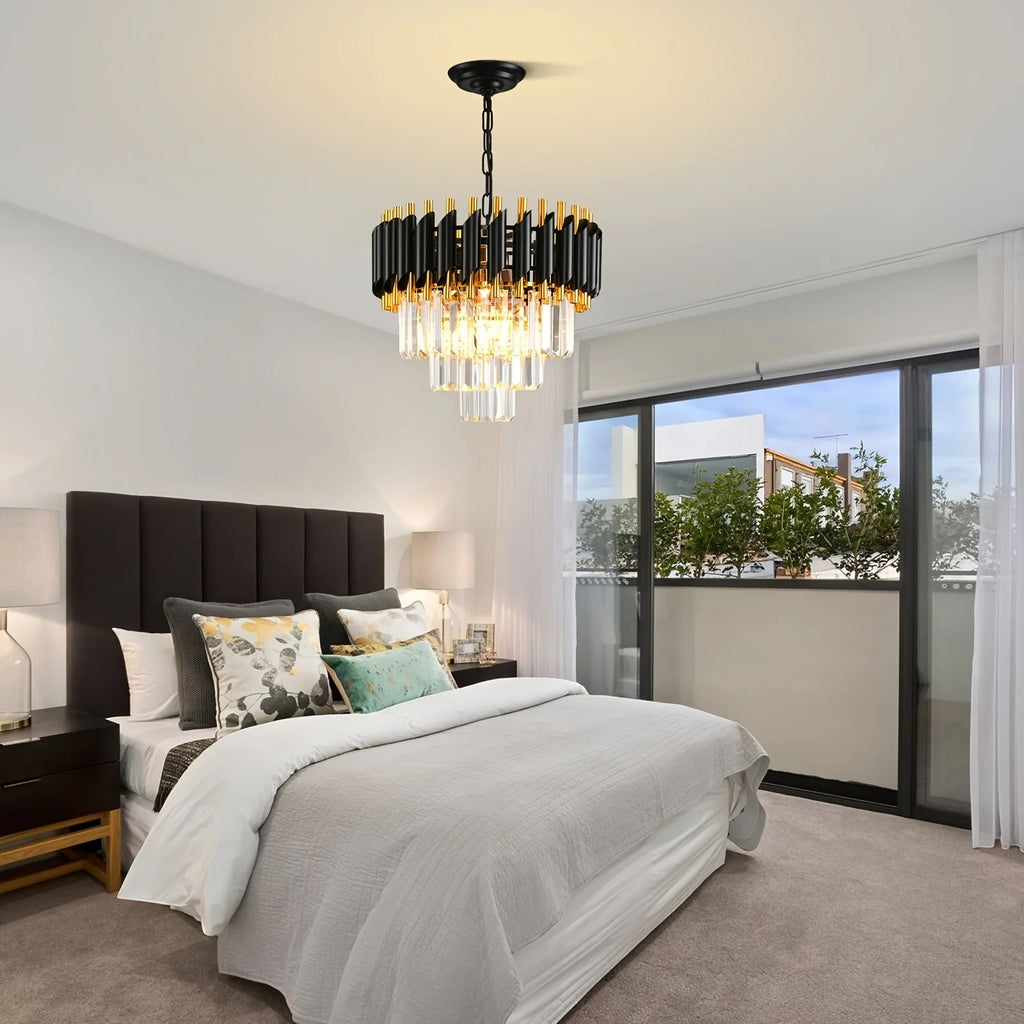 Żyrandol „Diamond Light 5"– Kryształowy Blask Elegancji, salon, sypialnia