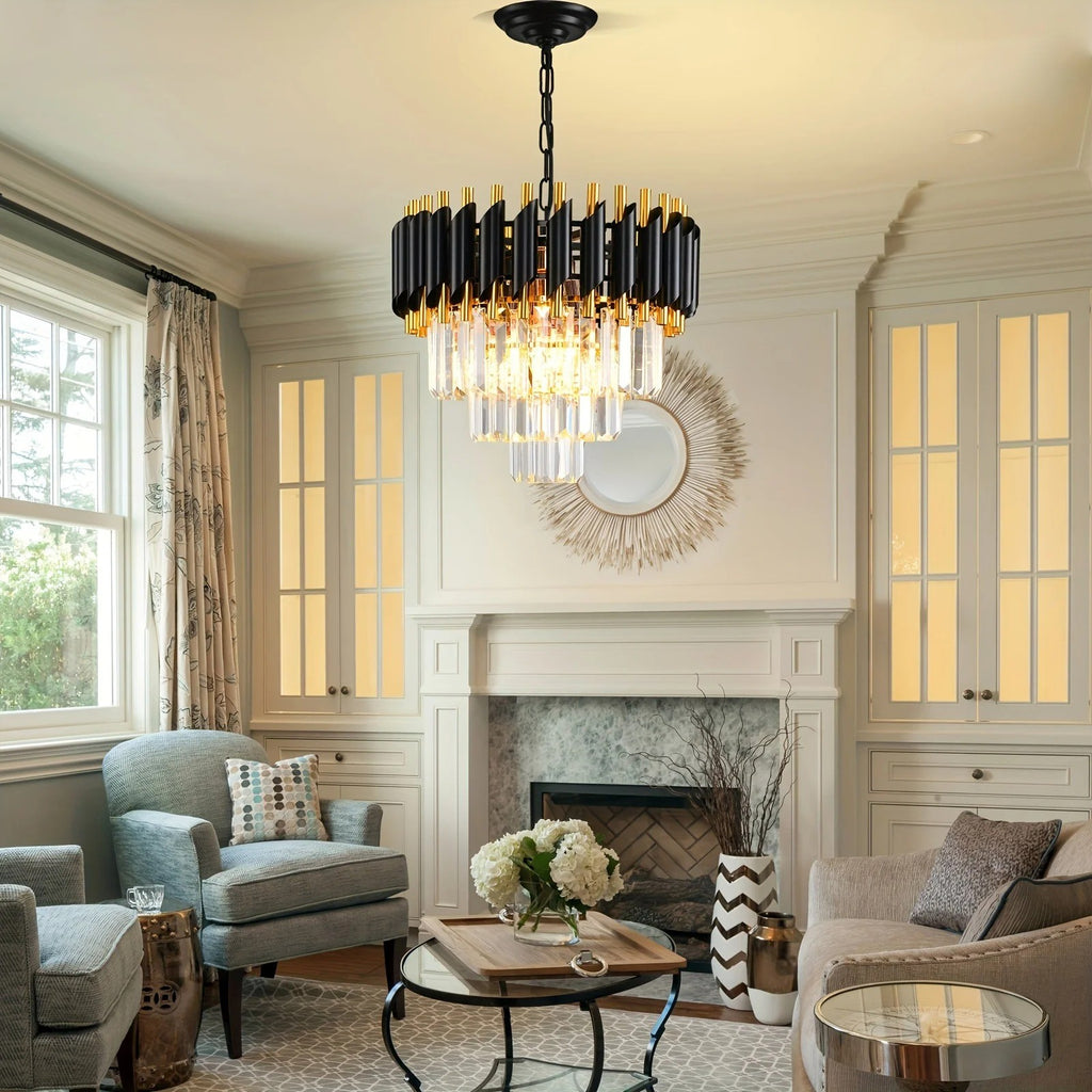 Żyrandol „Diamond Light 5"– Kryształowy Blask Elegancji, salon, sypialnia