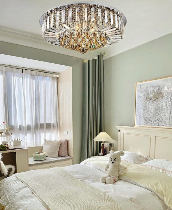 Plafon sufitowy LED Kryształ Laura II żarówka 3 Barwy