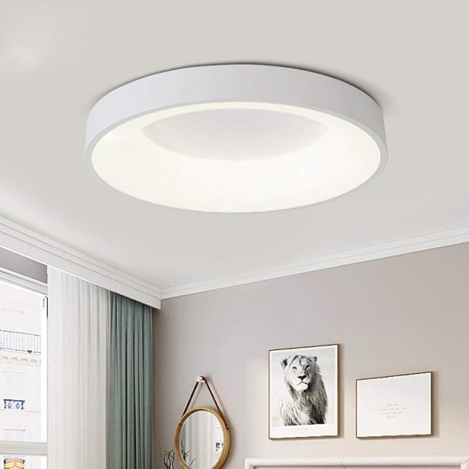 Plafon Sufitowy LED Luna Biała| Nowoczesny|30W| 45cm|Okrągły| Pilot