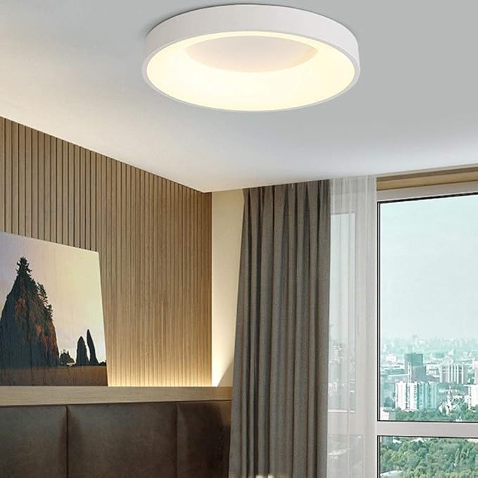 Plafon Sufitowy LED Luna Biała| Nowoczesny|30W| 45cm|Okrągły| Pilot