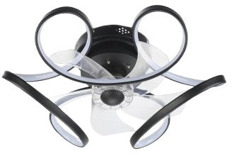 Plafon sufitowy LED z wentylatorem Gracja - nowoczesny 50cm 47W Czarna