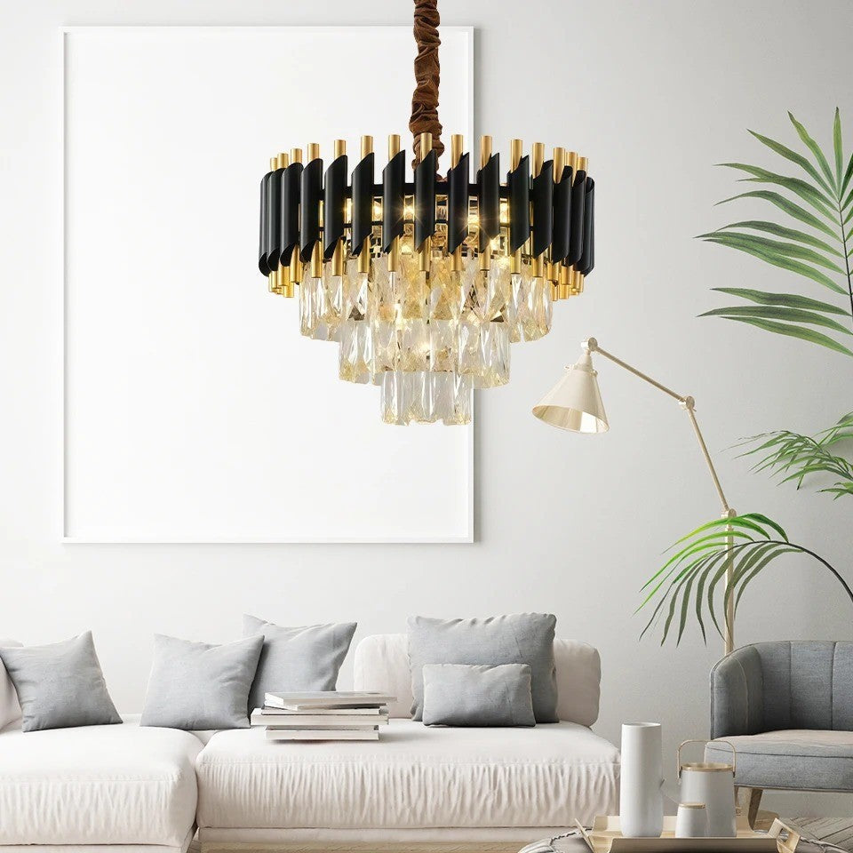 Żyrandol „Diamond Light 5"– Kryształowy Blask Elegancji, salon, sypialnia