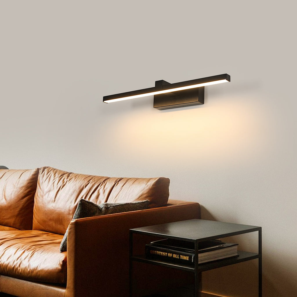 Czarny Kinkiet LED Wodoodporny IP44 8W - Nowoczesne Oświetlenie Łazienkowe nad Lustro