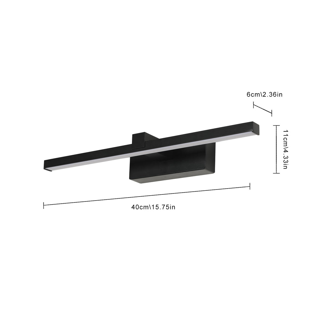 Czarny Kinkiet LED Wodoodporny IP44 8W - Nowoczesne Oświetlenie Łazienkowe nad Lustro