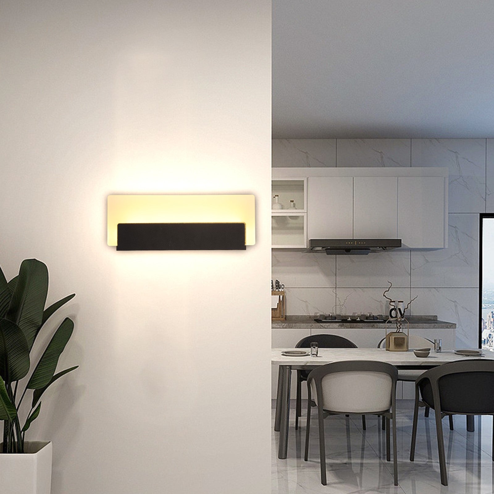 Nowoczesny kinkiet ścienny czarny Filip 32CM 10W Barwa zmienna