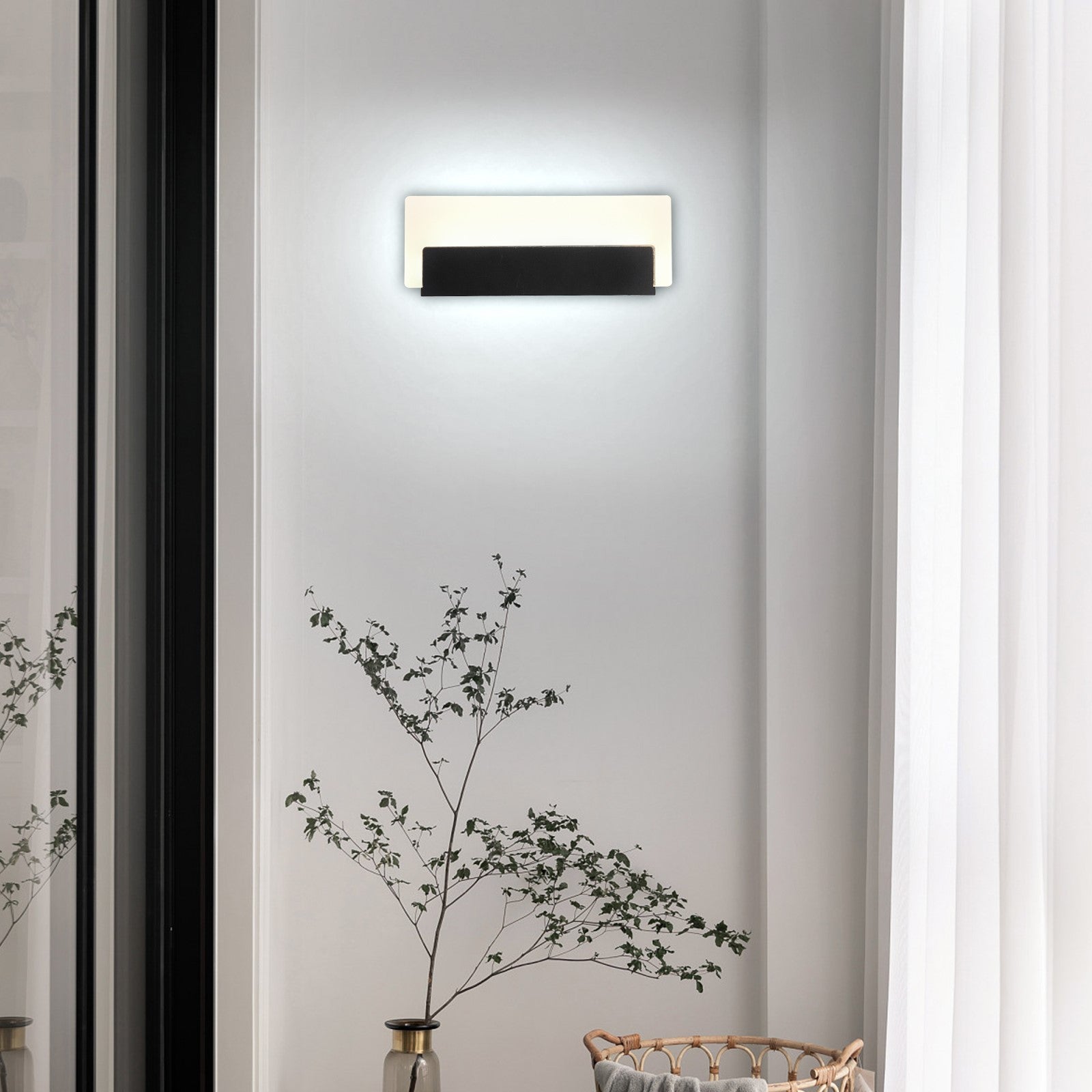 Nowoczesny kinkiet ścienny czarny Filip 32CM 10W Barwa zmienna