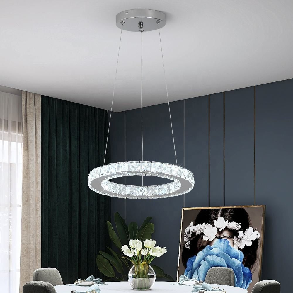 Lampa LED Sufitowa Kryształ Laura 30cm ze zmienną barwą światła 15W
