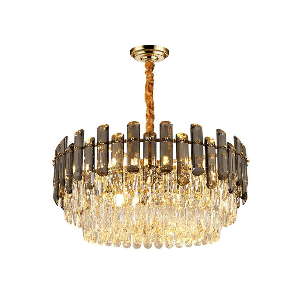 Nowoczesny Żyrandol Sufitowy Kryształ Podwójny Blask salon sypialnia