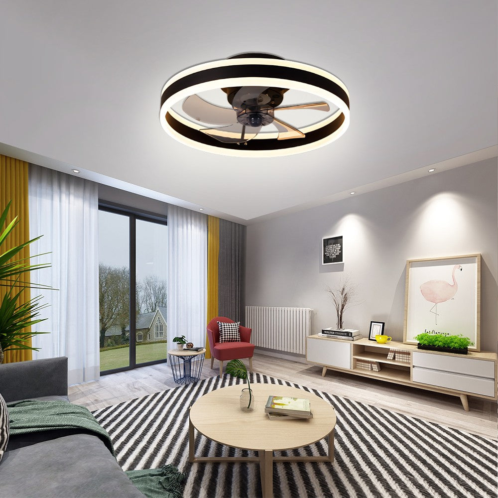 Plafon sufitowy LED z wentylatorem Kawowy nowoczesny 50cm 60W|Pilot