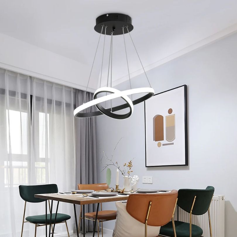 Lampa LED Sufitowa Czarna Ada| 40cm|zmienne światło|pilot|Nowoczesna