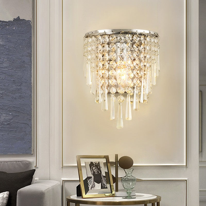 Nowoczesny kinkiet ścienny Kryształ chrom Żarówki E14