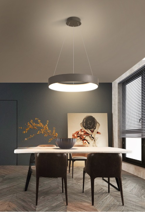 Lampa LED Sufitowa Oli GUN GREY| 50cm|zmienne światło|pilot|32W|Nowoczesna