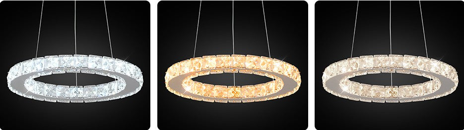 Lampa LED Sufitowa Kryształ Laura 30cm ze zmienną barwą światła 15W