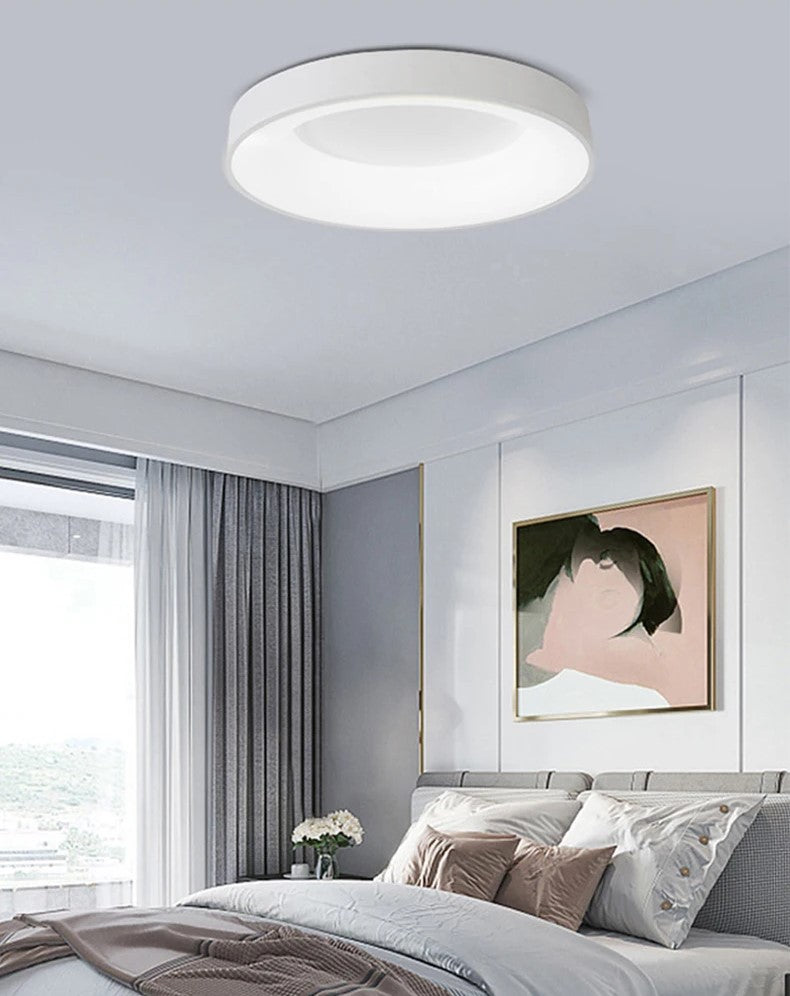 Plafon Sufitowy LED Luna Biała| Nowoczesny|30W| 45cm|Okrągły| Pilot