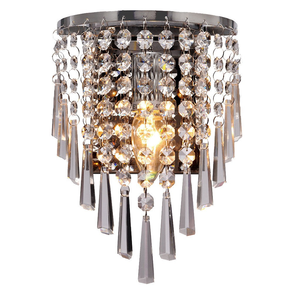 Nowoczesny kinkiet ścienny Kryształ chrom Żarówki E14