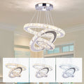 Lampa LED Sufitowa Crystal Rings 3 Srebrna, Pilot, Regulacja światła
