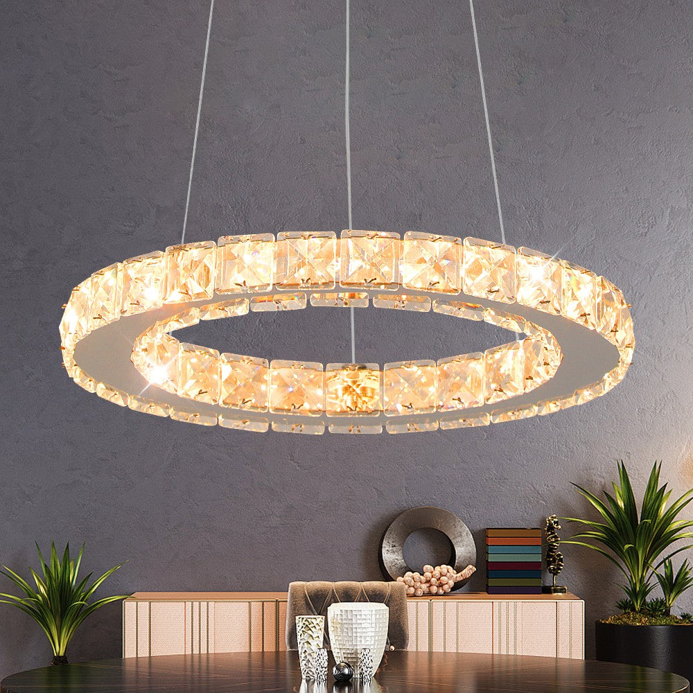Lampa LED Sufitowa Kryształ Laura 30cm ze zmienną barwą światła 15W