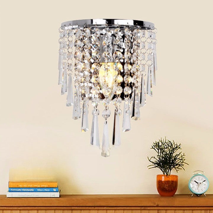 Nowoczesny kinkiet ścienny Kryształ chrom Żarówki E14