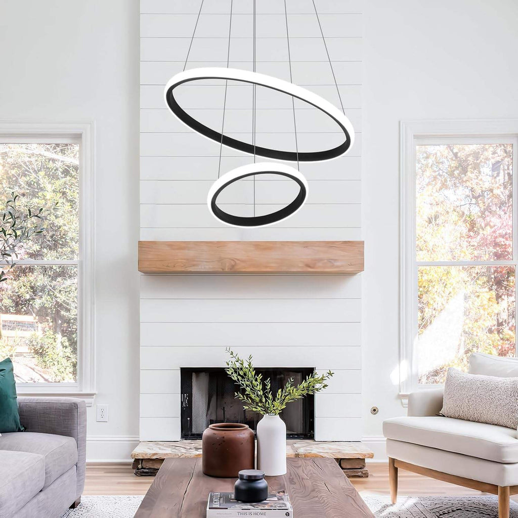 Lampa LED Sufitowa Czarna Ada| 40cm|zmienne światło|pilot|Nowoczesna