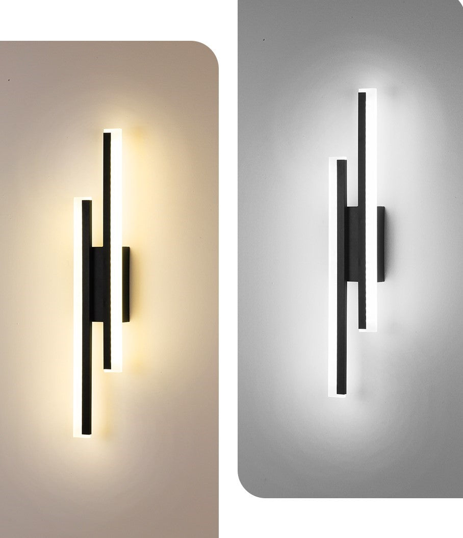 LAMPA LED ŚCIENNA KINKIET CZARNY 50CM 16W BARWA ZMIENNA