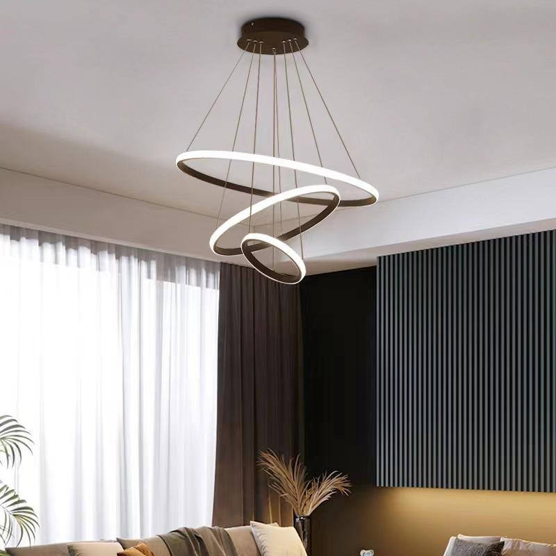 Lampa LED Sufitowa Black Rings| 60cm|zmienne światło|pilot|Nowoczesna