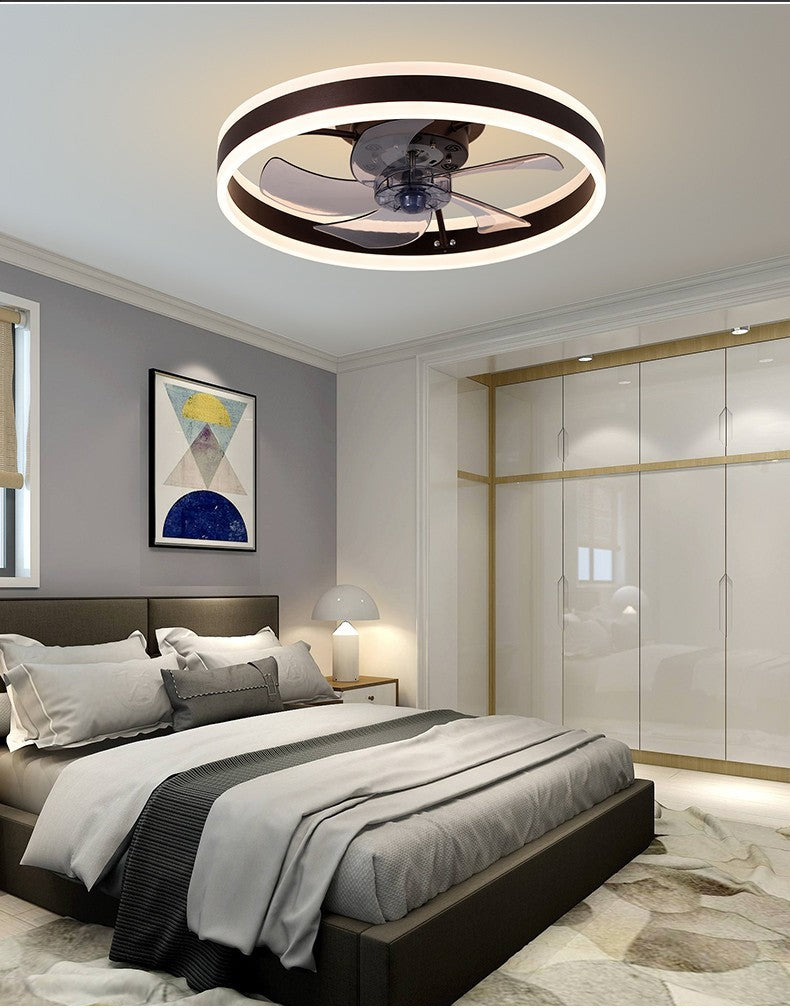 Plafon sufitowy LED z wentylatorem Kawowy nowoczesny 50cm 60W|Pilot