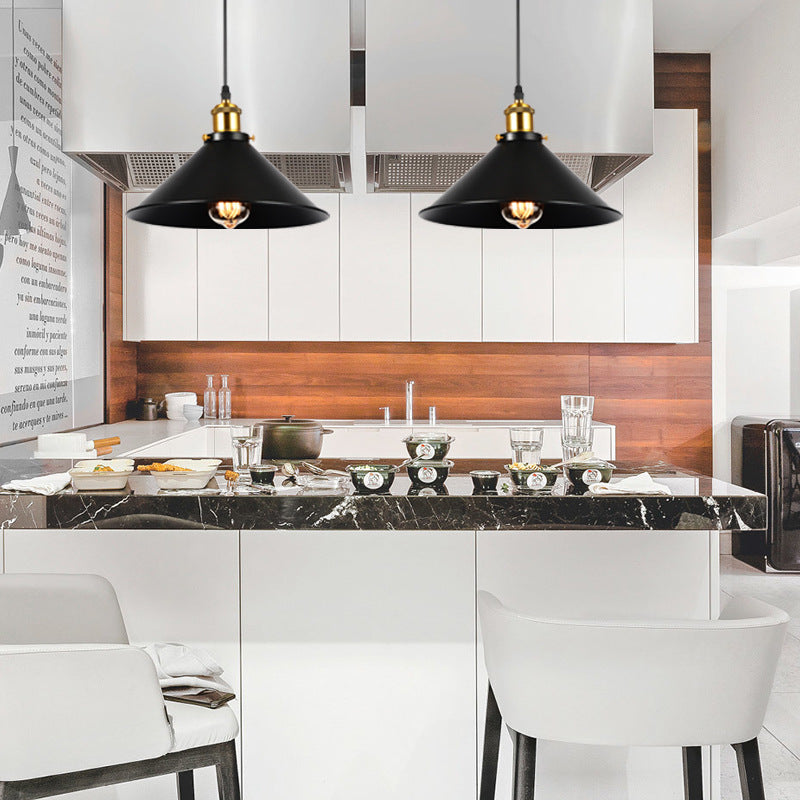 Lampa Sufitowa Industrialna Retro Lupi E27 Czarna Klasyczna 22cm