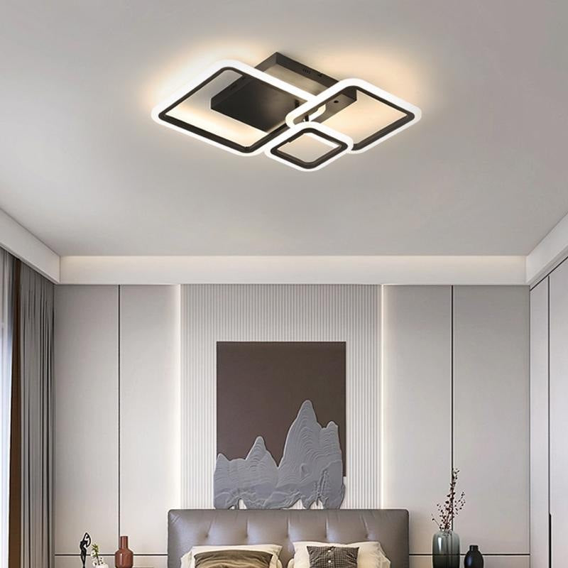Lampa Led sufitowa Gordon 3 Czarna |48W|kuchnia|sypialnia|salon|