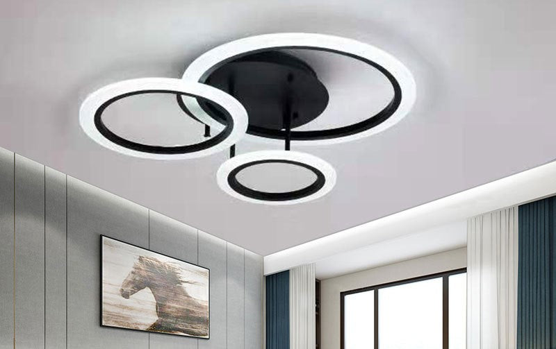 Lampa Led sufitowa Diana 3 Czarna |42W|kuchnia|sypialnia|salon|