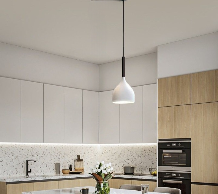 Lampa Sufitowa Nowoczesna wisząca Lumi|E27|Biała|Nowoczesna|17cm