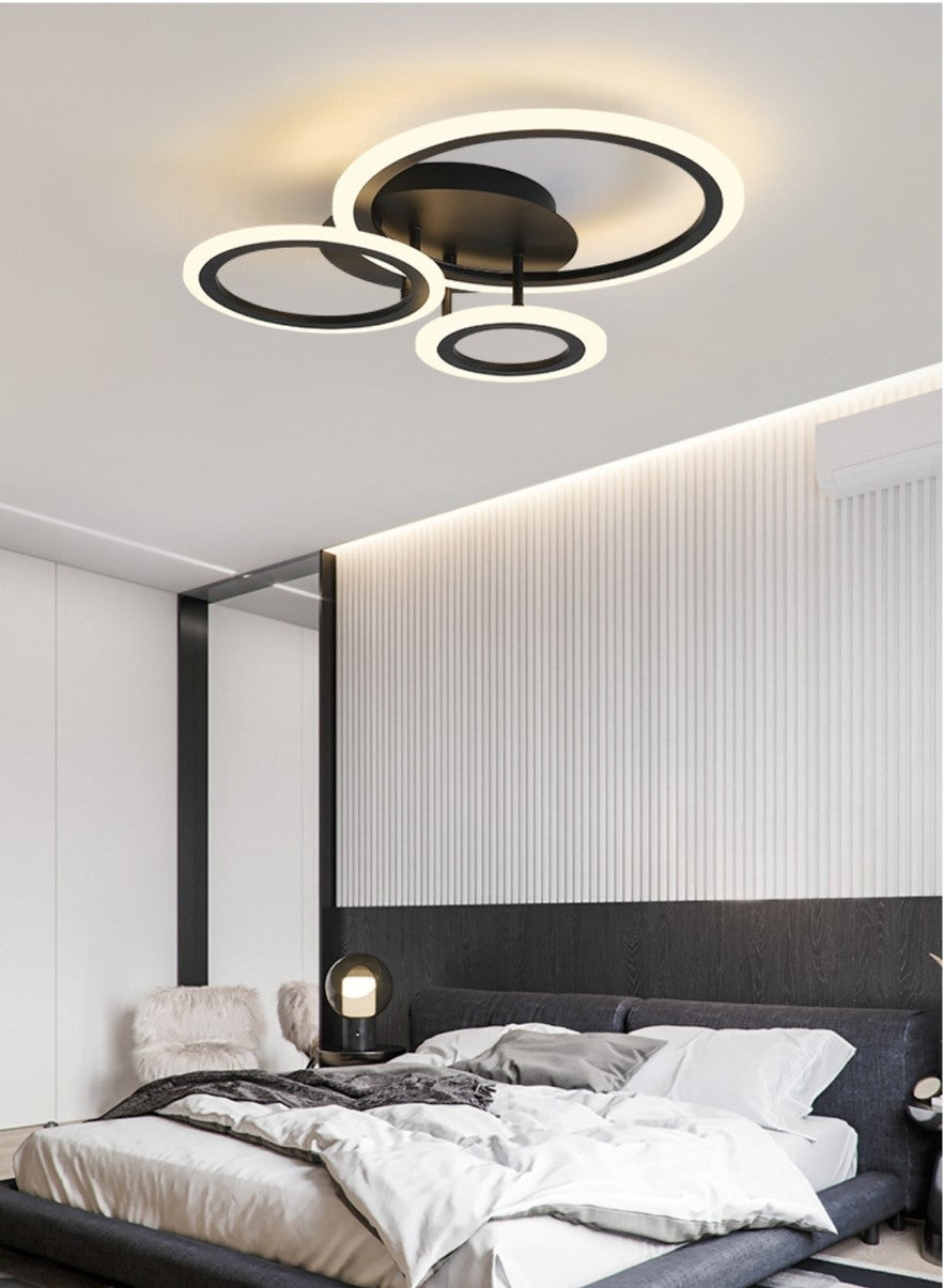 Lampa Led sufitowa Diana 3 Czarna |42W|kuchnia|sypialnia|salon|