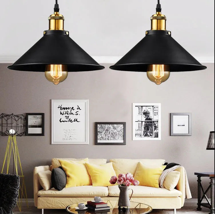 Lampa Sufitowa Industrialna Retro Lupi E27 Czarna Klasyczna 22cm