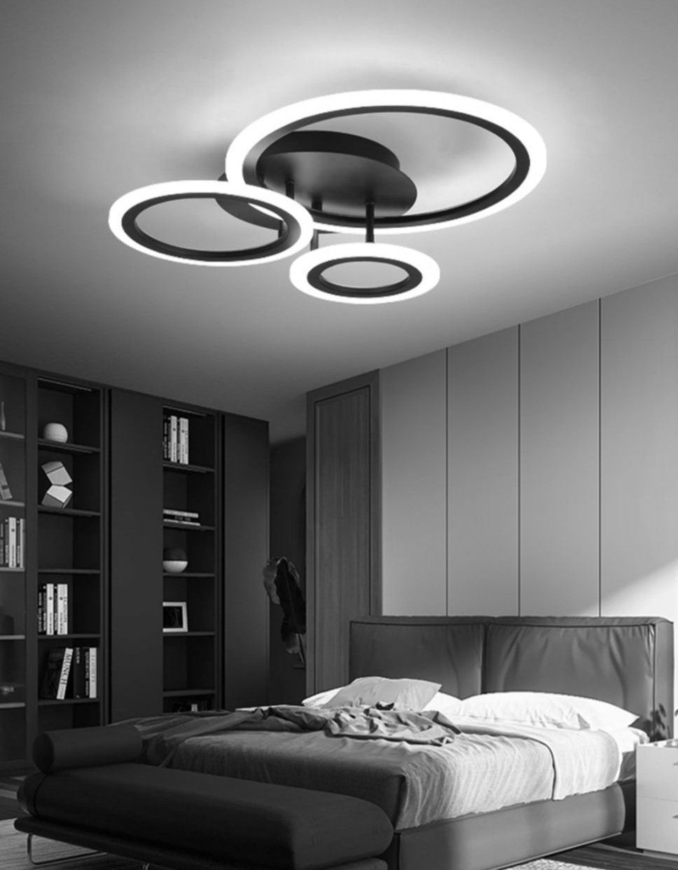 Lampa Led sufitowa Diana 3 Czarna |42W|kuchnia|sypialnia|salon|