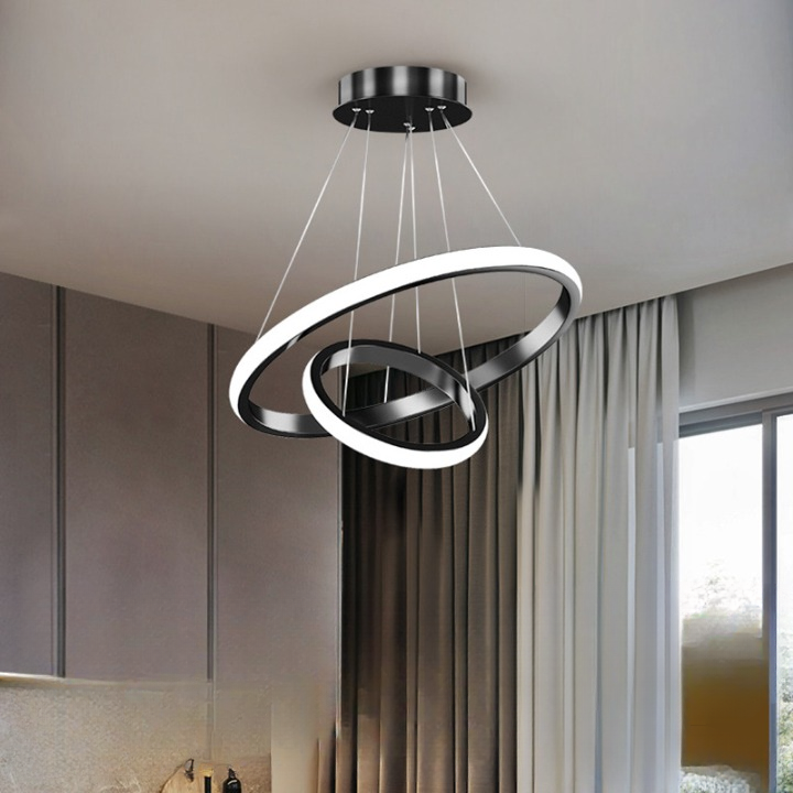 Lampa LED Sufitowa Czarna Ada| 40cm|zmienne światło|pilot|Nowoczesna