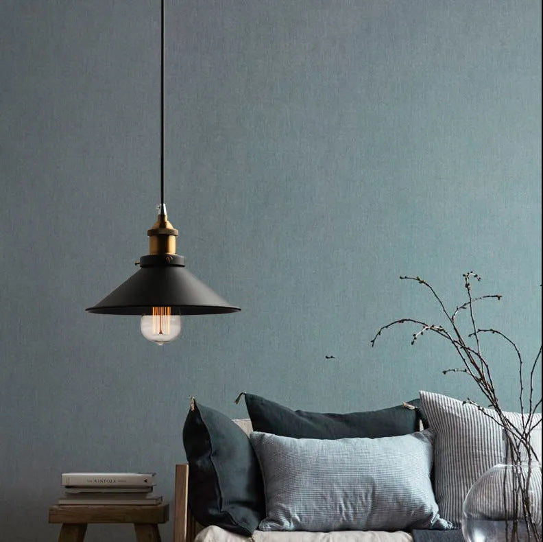 Lampa Sufitowa Industrialna Retro Lupi E27 Czarna Klasyczna 22cm