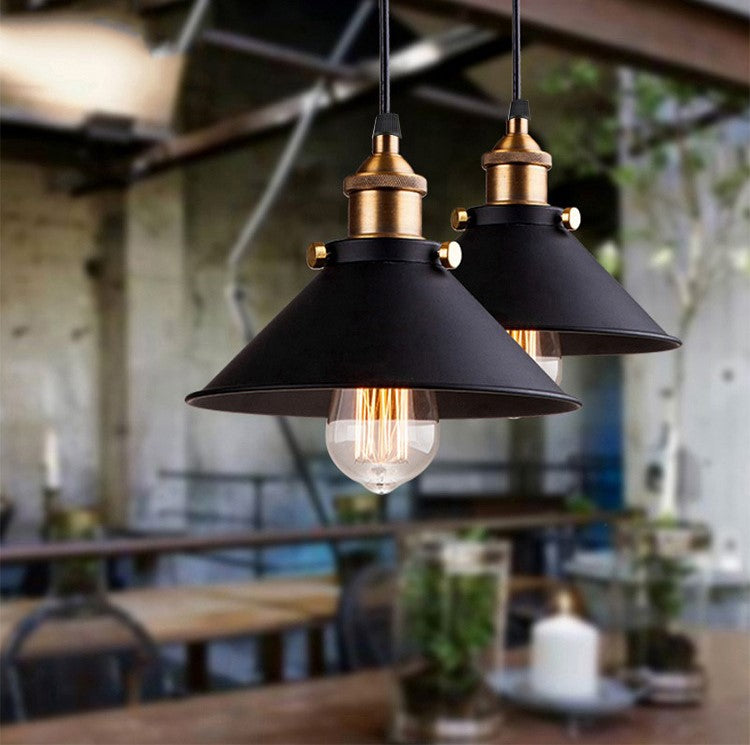 Lampa Sufitowa Industrialna Retro Lupi E27 Czarna Klasyczna 22cm