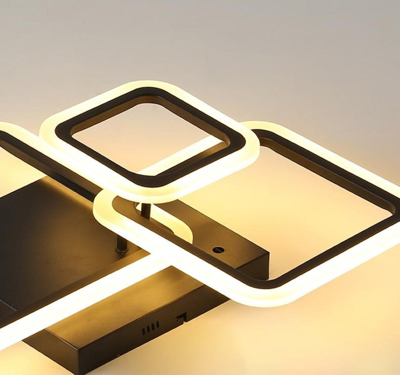 Lampa Led sufitowa Gordon 3 Czarna |48W|kuchnia|sypialnia|salon|