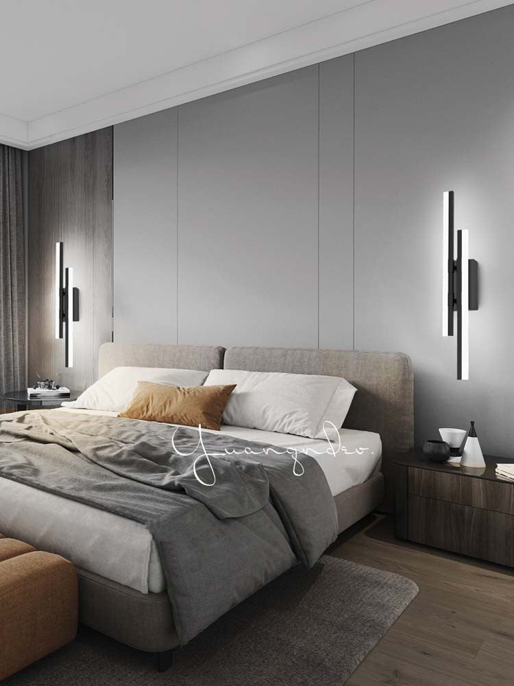 LAMPA LED ŚCIENNA KINKIET CZARNY 50CM 16W BARWA ZMIENNA